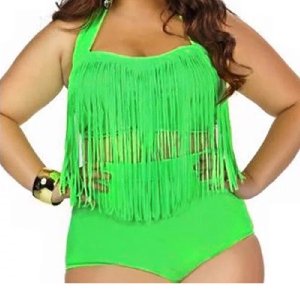 Sexy 2pc Fringe Swimsuit